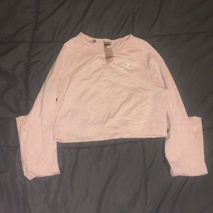 gymshark pink vital seamless crop top